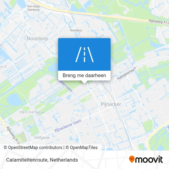 Calamiteitenroute kaart