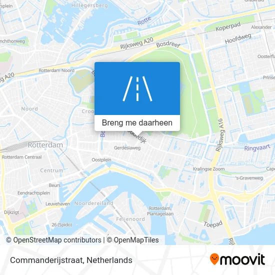 Commanderijstraat kaart