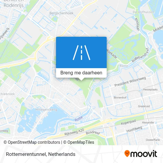 Rottemerentunnel kaart