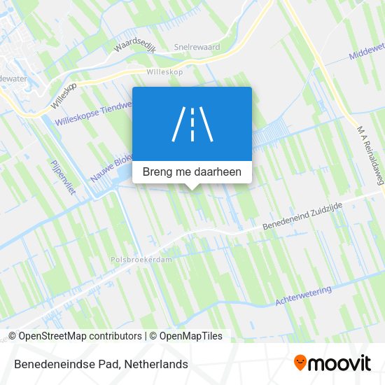Benedeneindse Pad kaart