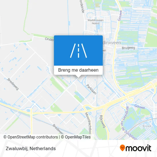 Zwaluwbij kaart