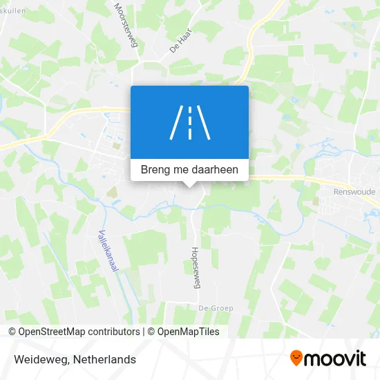 Weideweg kaart