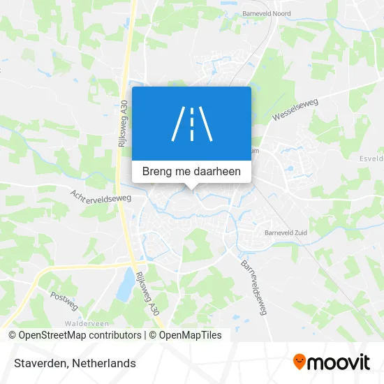 Staverden kaart
