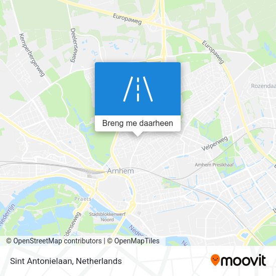 Sint Antonielaan kaart