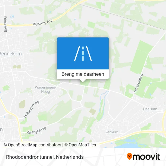 Rhododendrontunnel kaart