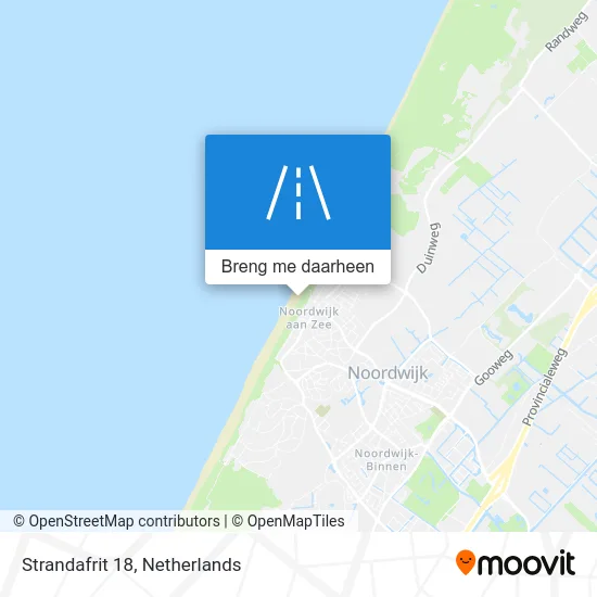 Strandafrit 18 kaart