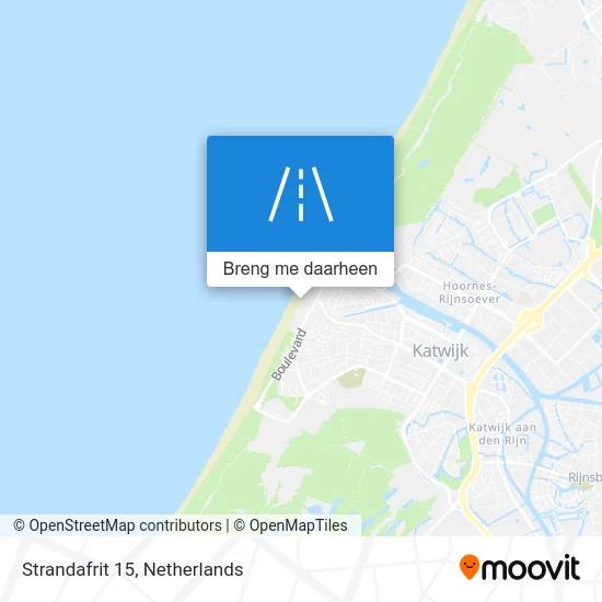 Strandafrit 15 kaart