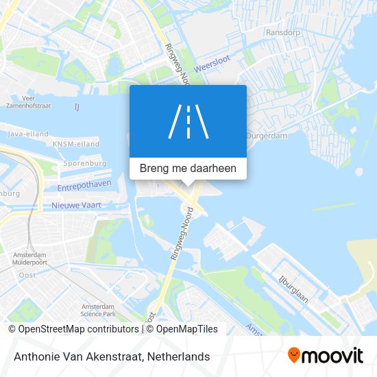 Anthonie Van Akenstraat kaart