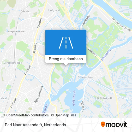 Pad Naar Assendelft kaart