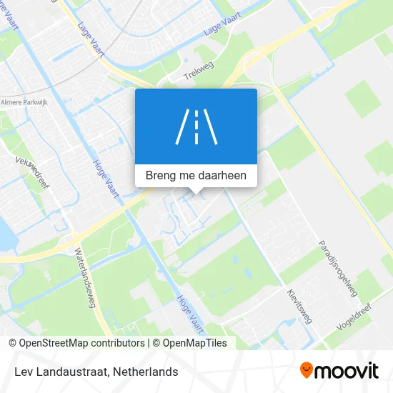 Lev Landaustraat kaart