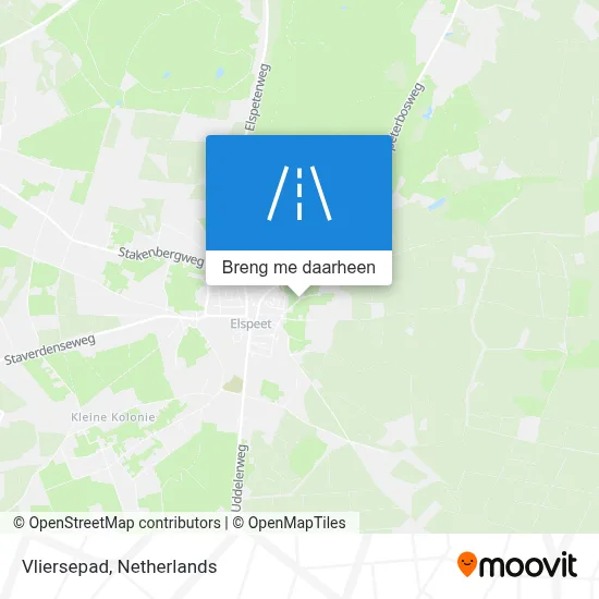 Vliersepad kaart