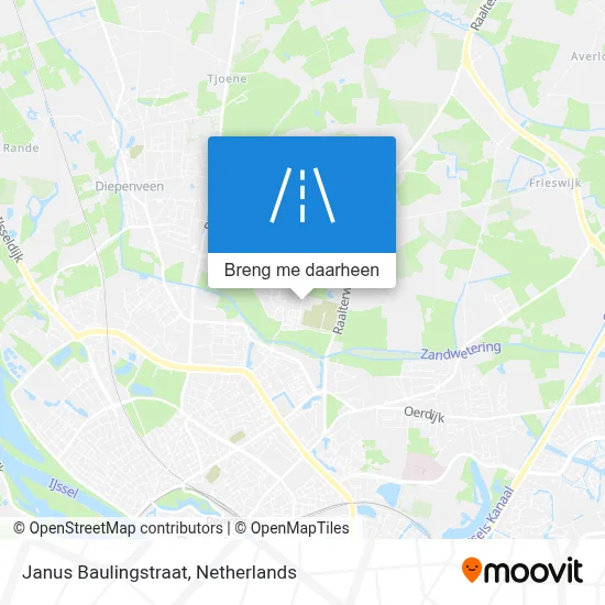 Janus Baulingstraat kaart
