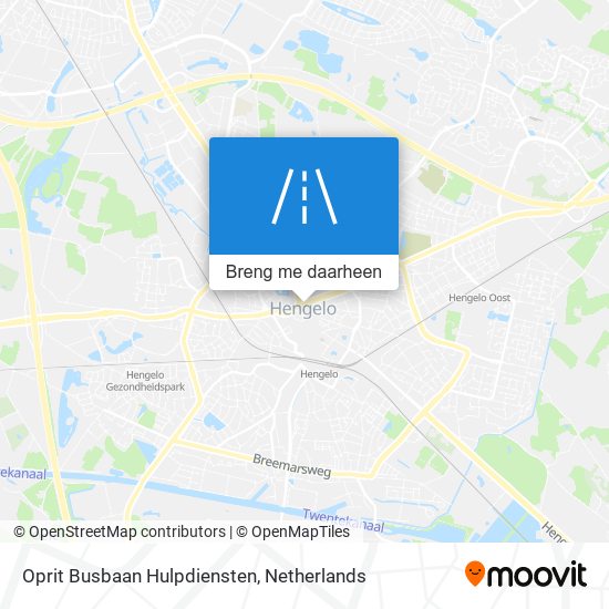 Oprit Busbaan Hulpdiensten kaart