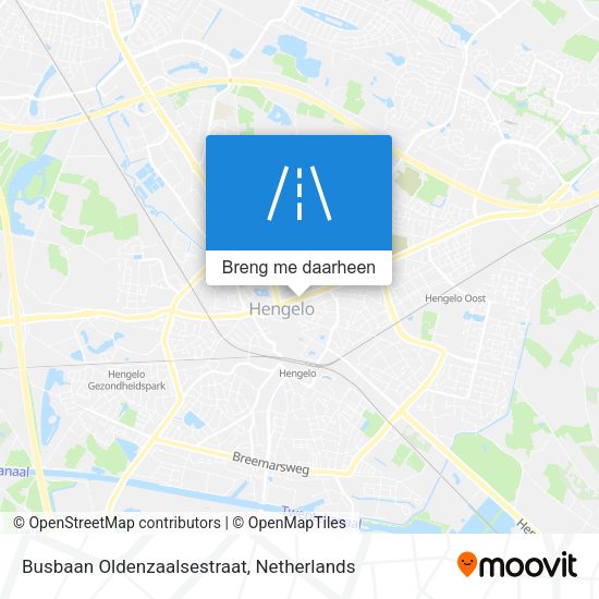 Busbaan Oldenzaalsestraat kaart