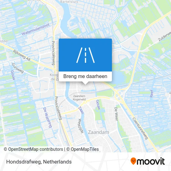 Hondsdrafweg kaart