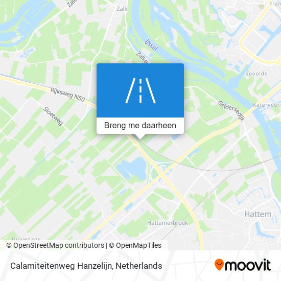 Calamiteitenweg Hanzelijn kaart