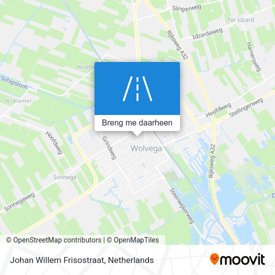 Johan Willem Frisostraat kaart