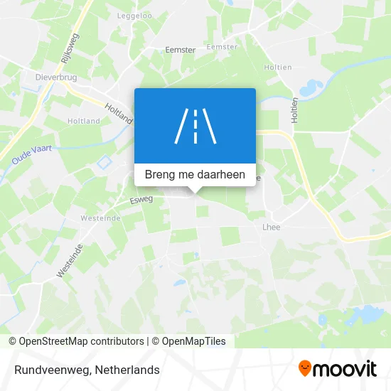 Rundveenweg kaart