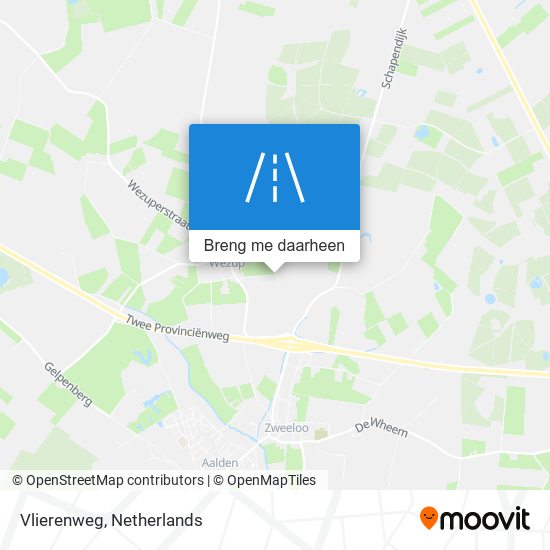 Vlierenweg kaart