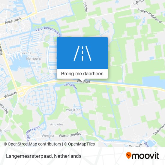 Langemearsterpaad kaart