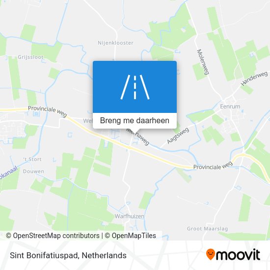 Sint Bonifatiuspad kaart