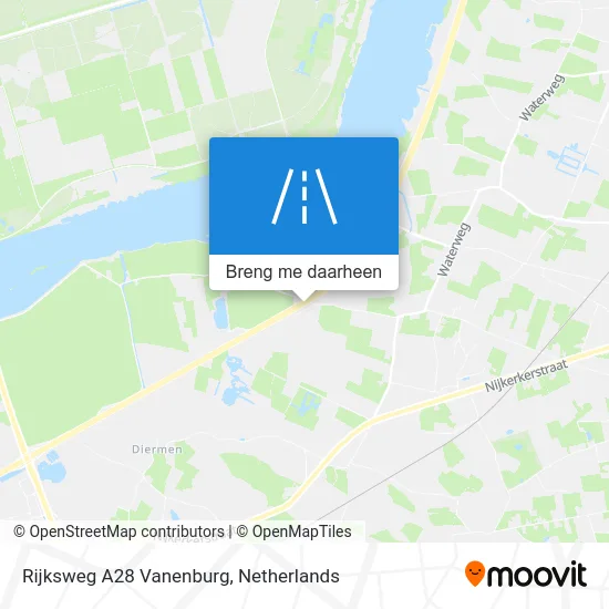Rijksweg A28 Vanenburg kaart