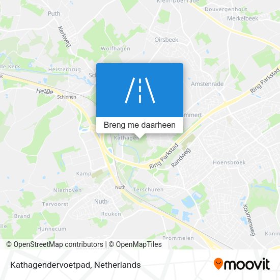 Kathagendervoetpad kaart