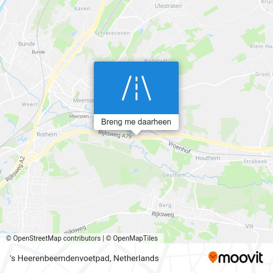 's Heerenbeemdenvoetpad kaart