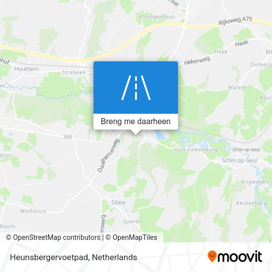 Heunsbergervoetpad kaart