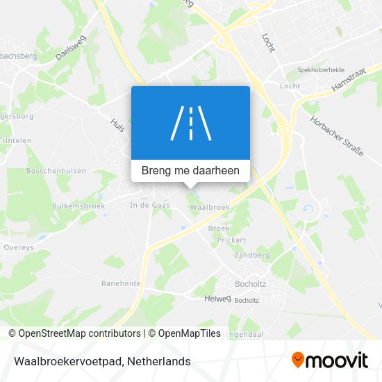 Waalbroekervoetpad kaart