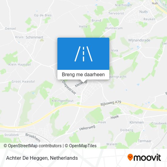 Achter De Heggen kaart