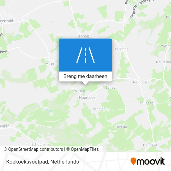 Koekoeksvoetpad kaart