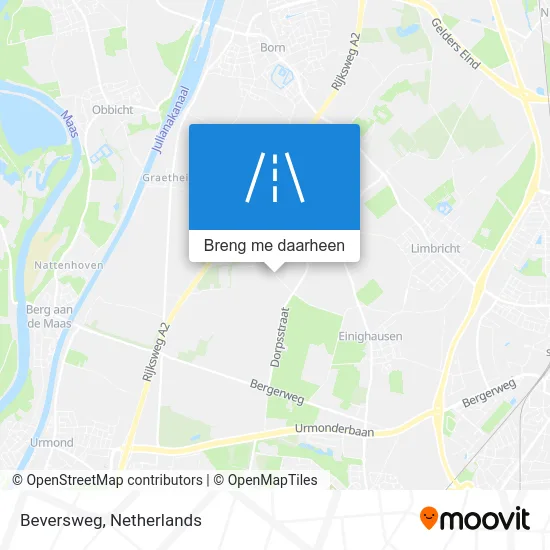 Beversweg kaart