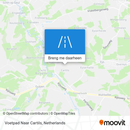 Voetpad Naar Cartils kaart