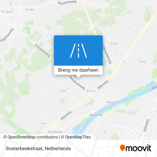 Snaterbeekstraat kaart
