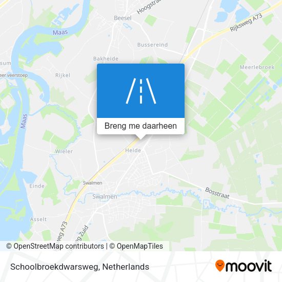 Schoolbroekdwarsweg kaart