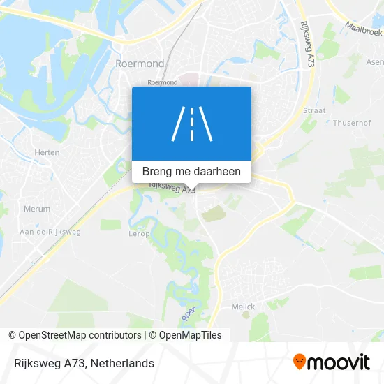 Rijksweg A73 kaart