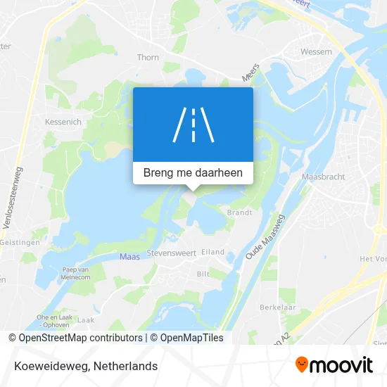 Koeweideweg kaart