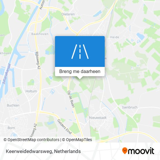 Keerweidedwarsweg kaart