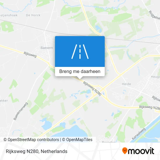 Rijksweg N280 kaart