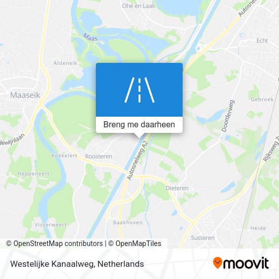 Westelijke Kanaalweg kaart