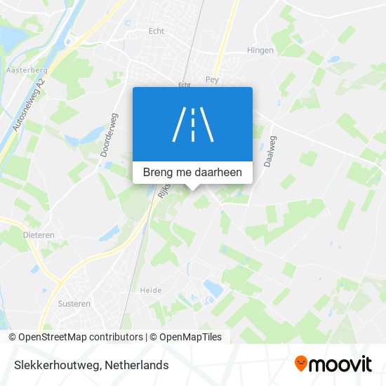 Slekkerhoutweg kaart