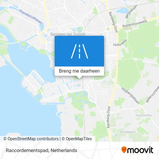 Raccordementspad kaart