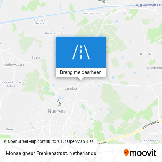 Monseigneur Frenkenstraat kaart