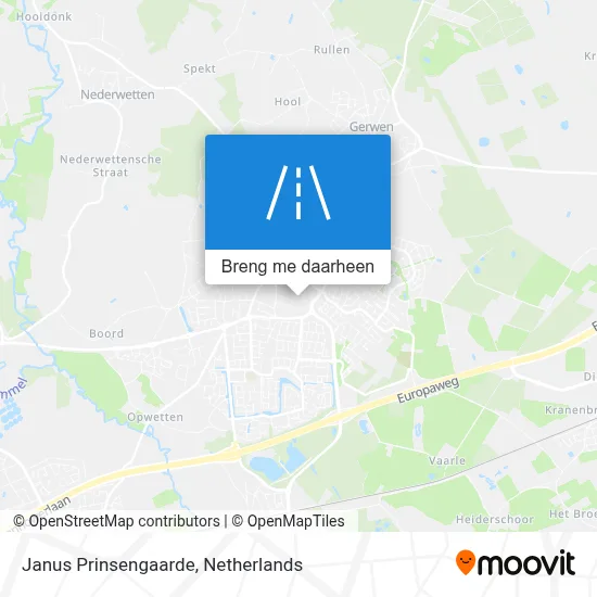 Janus Prinsengaarde kaart