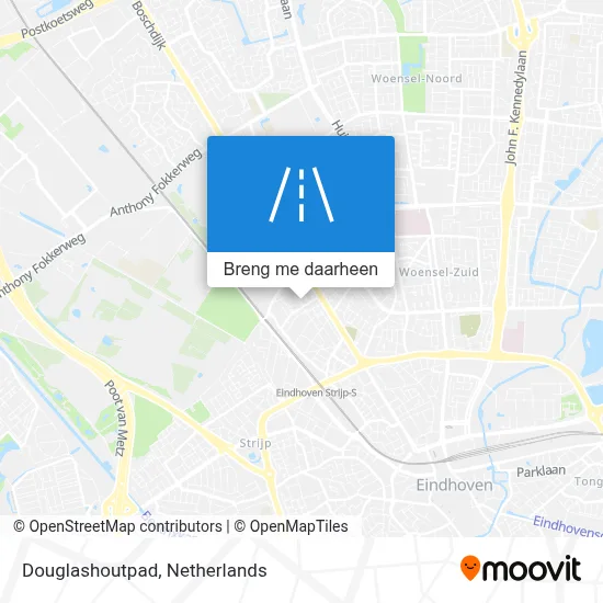 Douglashoutpad kaart