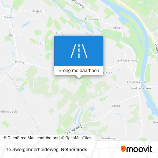 1e Swolgenderheideweg kaart