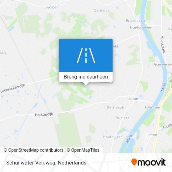 Schuilwater Veldweg kaart