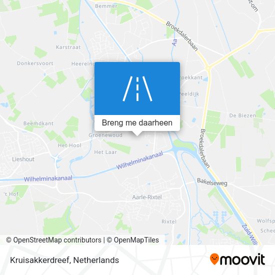 Kruisakkerdreef kaart