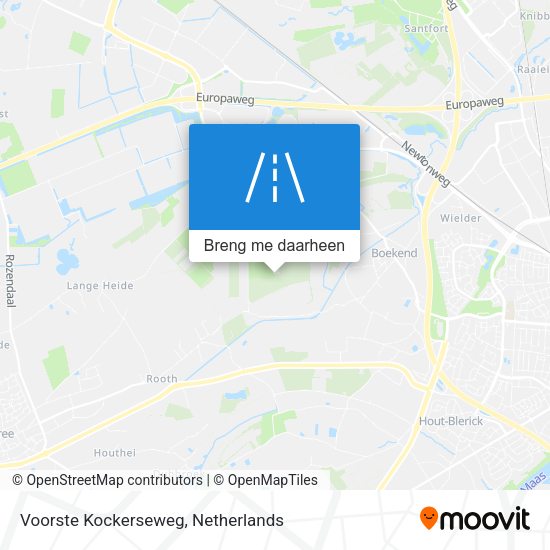 Voorste Kockerseweg kaart